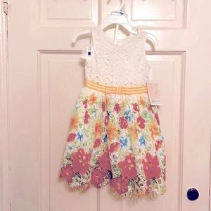 NWT Bonnie Baby 24M Floral Spray Lace Dress 👗